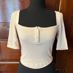 Urban Outfitters Button Down Crop Top